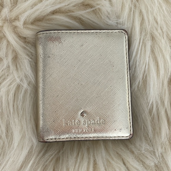 SALE Kate Spade Gold Metallic Wallet in Preowned condition - Picture 1 of 9